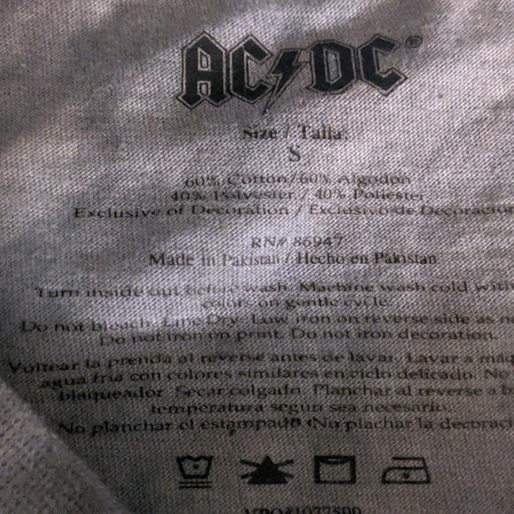 AC/DC tie dye women's top - Picture 4 of 4